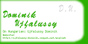 dominik ujfalussy business card